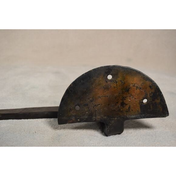 Heavy Rod Iron Door Handle/Towel Rod Handcrafted 22.5" Long 7# Dark Bronze Color - Picture 10 of 14